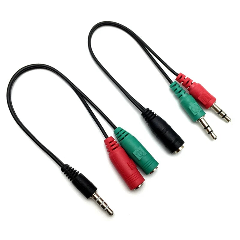 Splitter Headphones jack 3.5 mm Stereo Audio Y-Splitter 2 Female to 1 Male Adapter or 2 Male to 1 Female