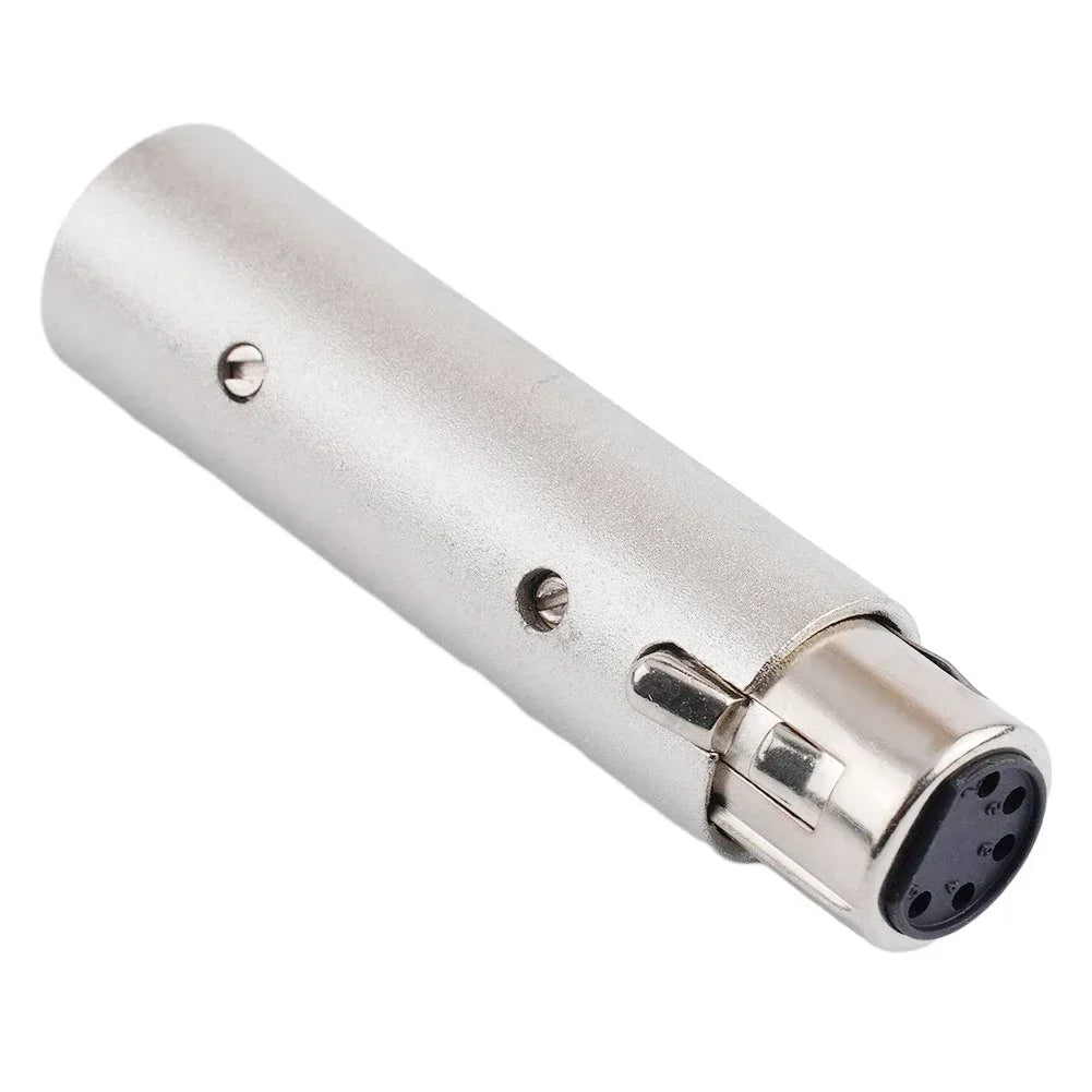 3 Pin XLR To 5Pin DMX Metal Cased Converter Audio-Lighting Adapter 3-Pin Male To 5 Pin Female 3 Pin Female To 5 Pin Male Connect