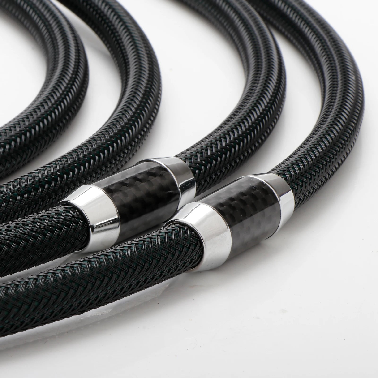 Pair RCA to Pair XLR Cable High Grade Carbon Fiber Rhodium Plated Wire