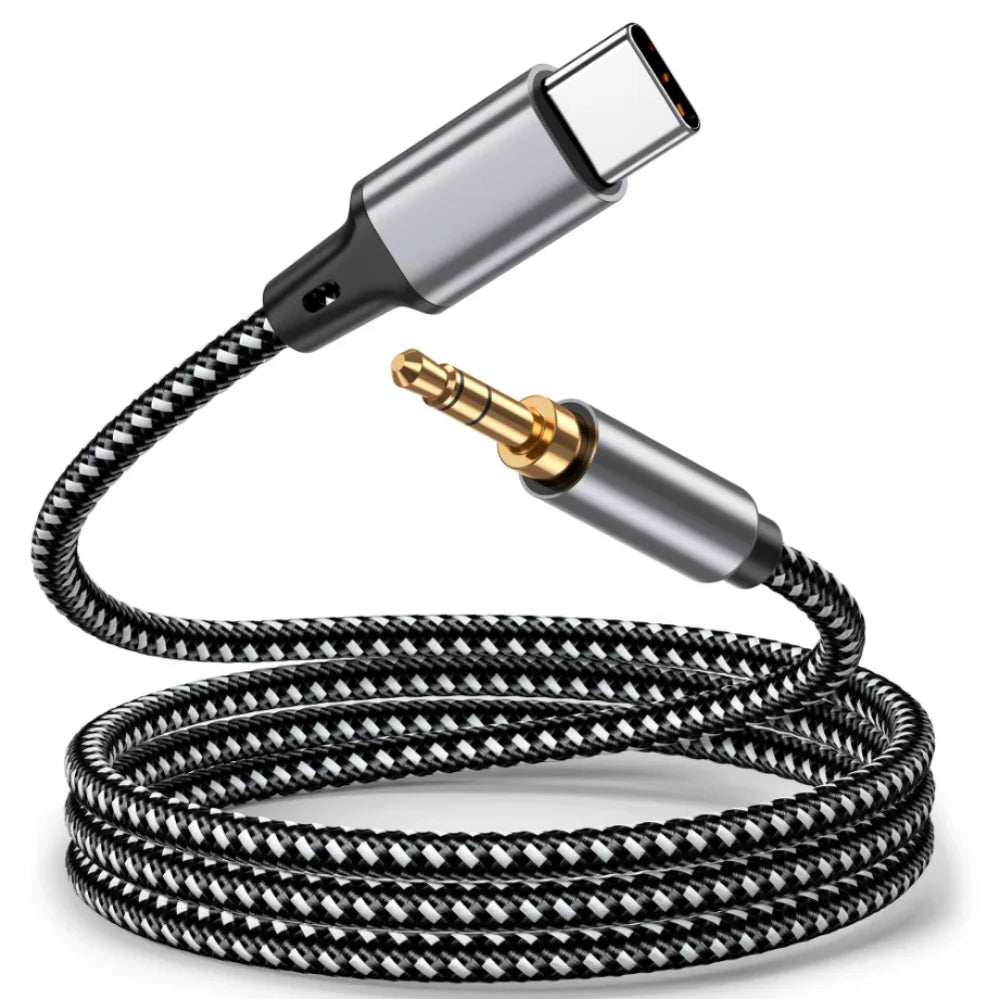 1m 1.5m 2m USB Type C To 3.5Mm Jack AUX Cable for Phone Headphones Car HIFI