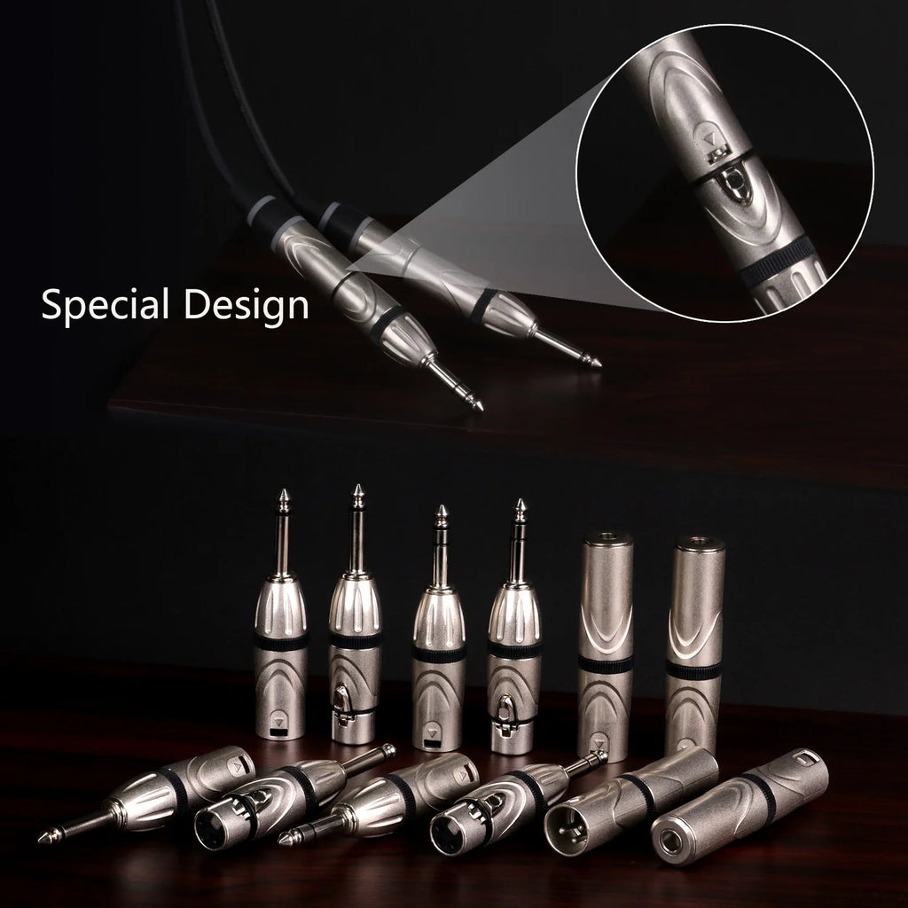 1pc XLR Male/Female to 1/4 Inch TRS Adapter