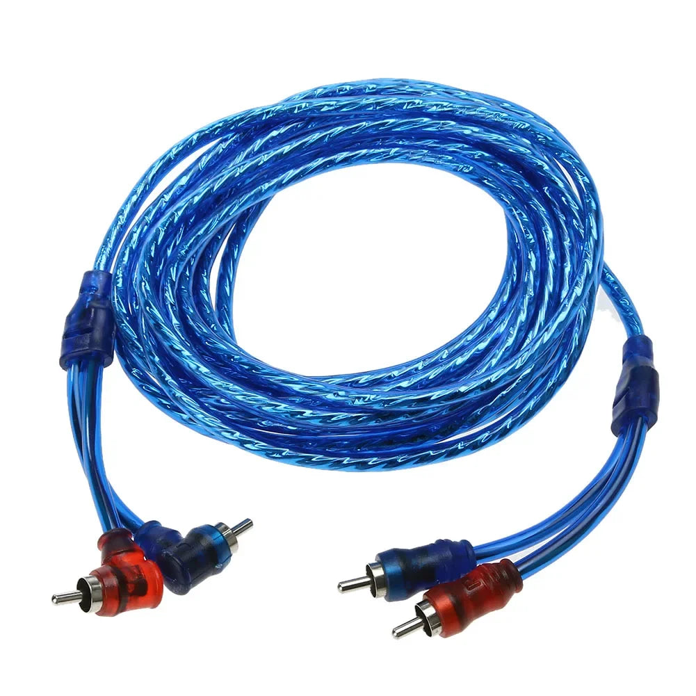 5M Amplifier Cable Installation Wiring RCA Copper Wire Vehicle Audio Cable Automotive Electronic Accessories
