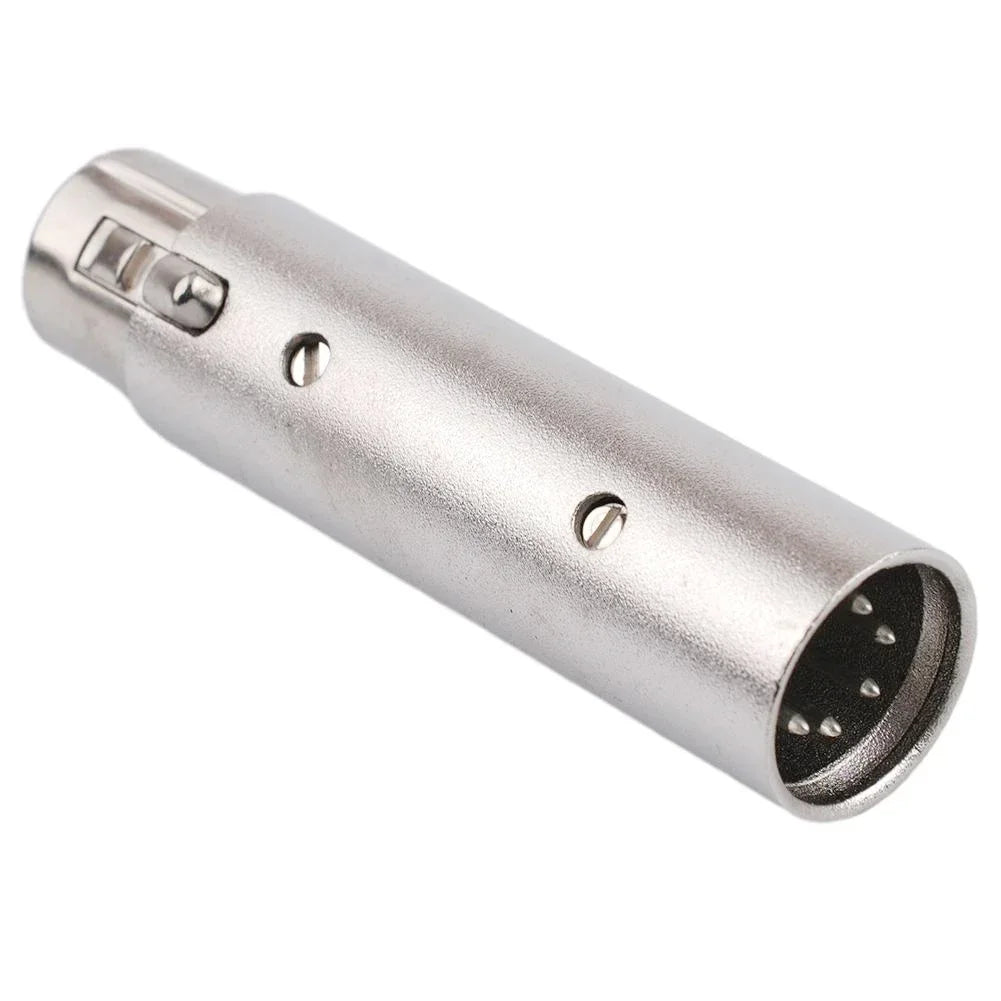 3 Pin XLR To 5Pin DMX Metal Cased Converter Audio-Lighting Adapter 3-Pin Male To 5 Pin Female 3 Pin Female To 5 Pin Male Connect