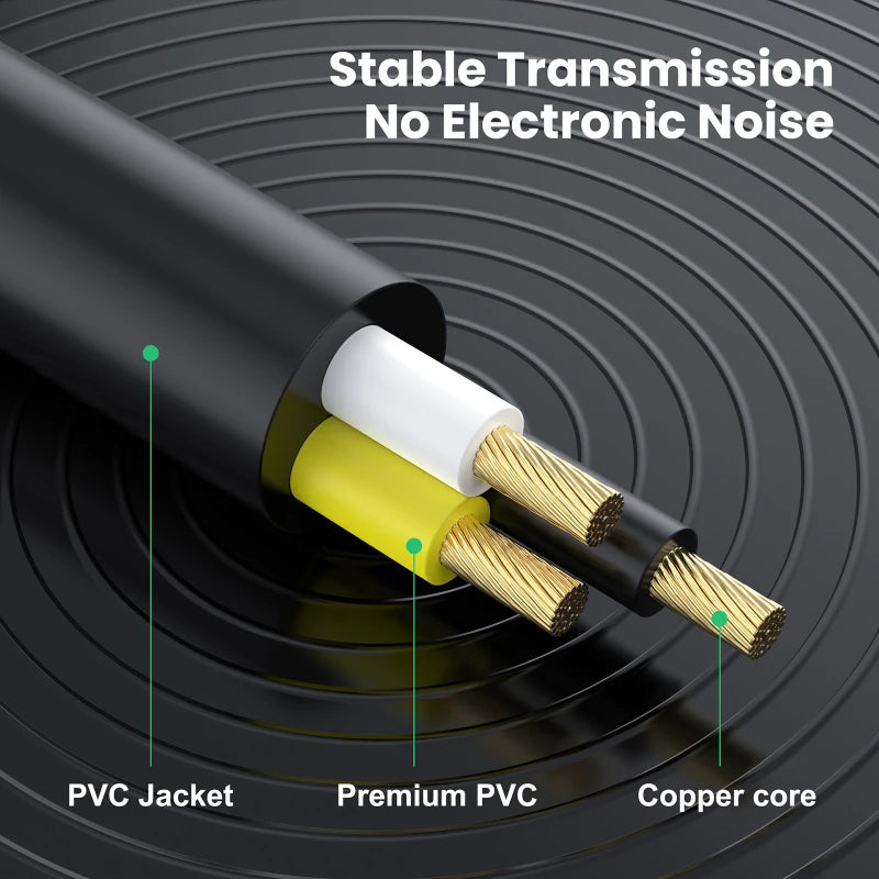 Metal Shell Gold Plated Stereo Trs 3.5mm Male To Female Extension Cable Cord