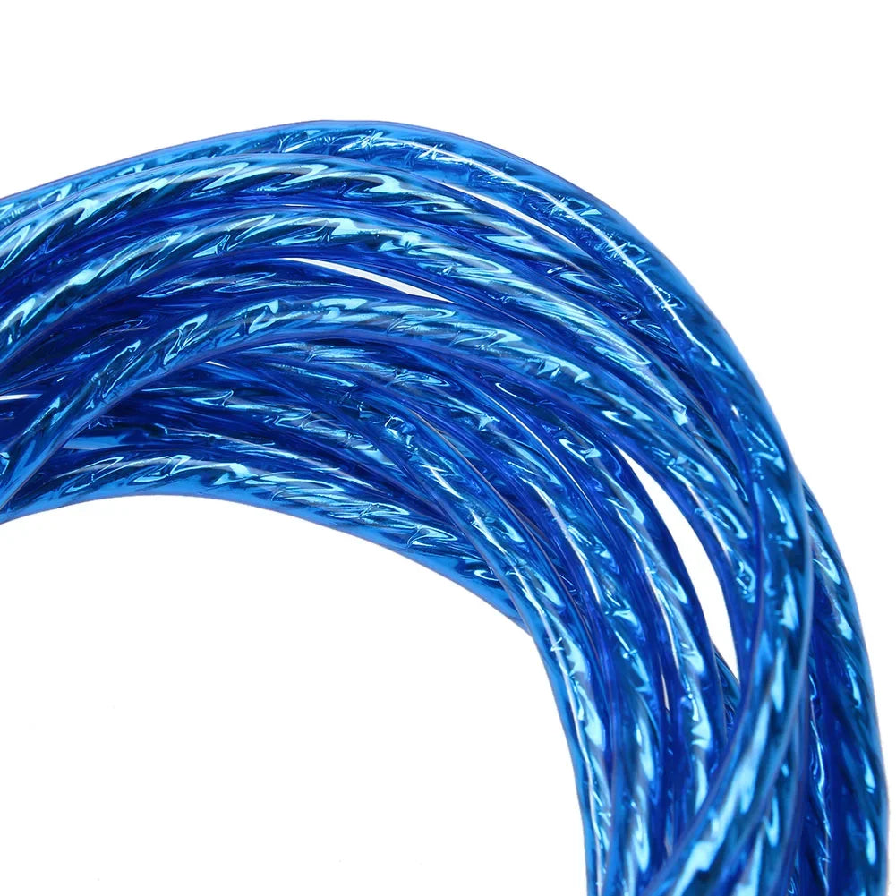 5M Amplifier Cable Installation Wiring RCA Copper Wire Vehicle Audio Cable Automotive Electronic Accessories