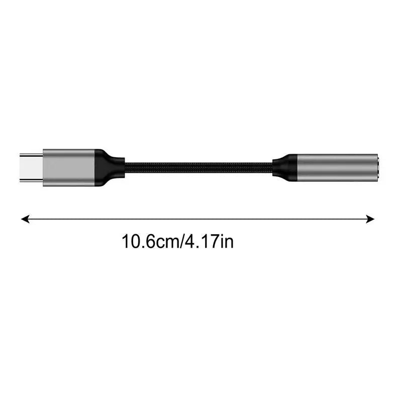 USB C To 3.5mm Female Headphone Jack Adapter Nylon Braide For Phone, Laptop