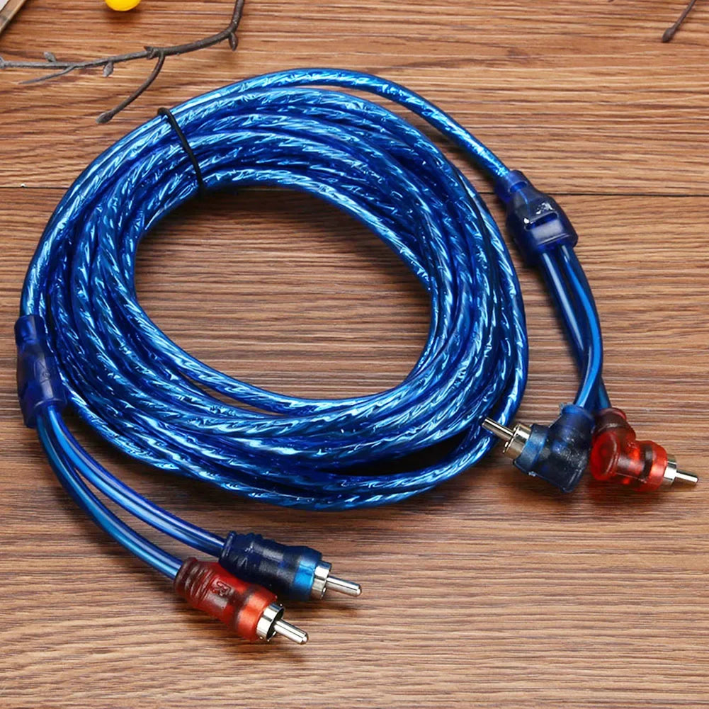 5M Amplifier Cable Installation Wiring RCA Copper Wire Vehicle Audio Cable Automotive Electronic Accessories
