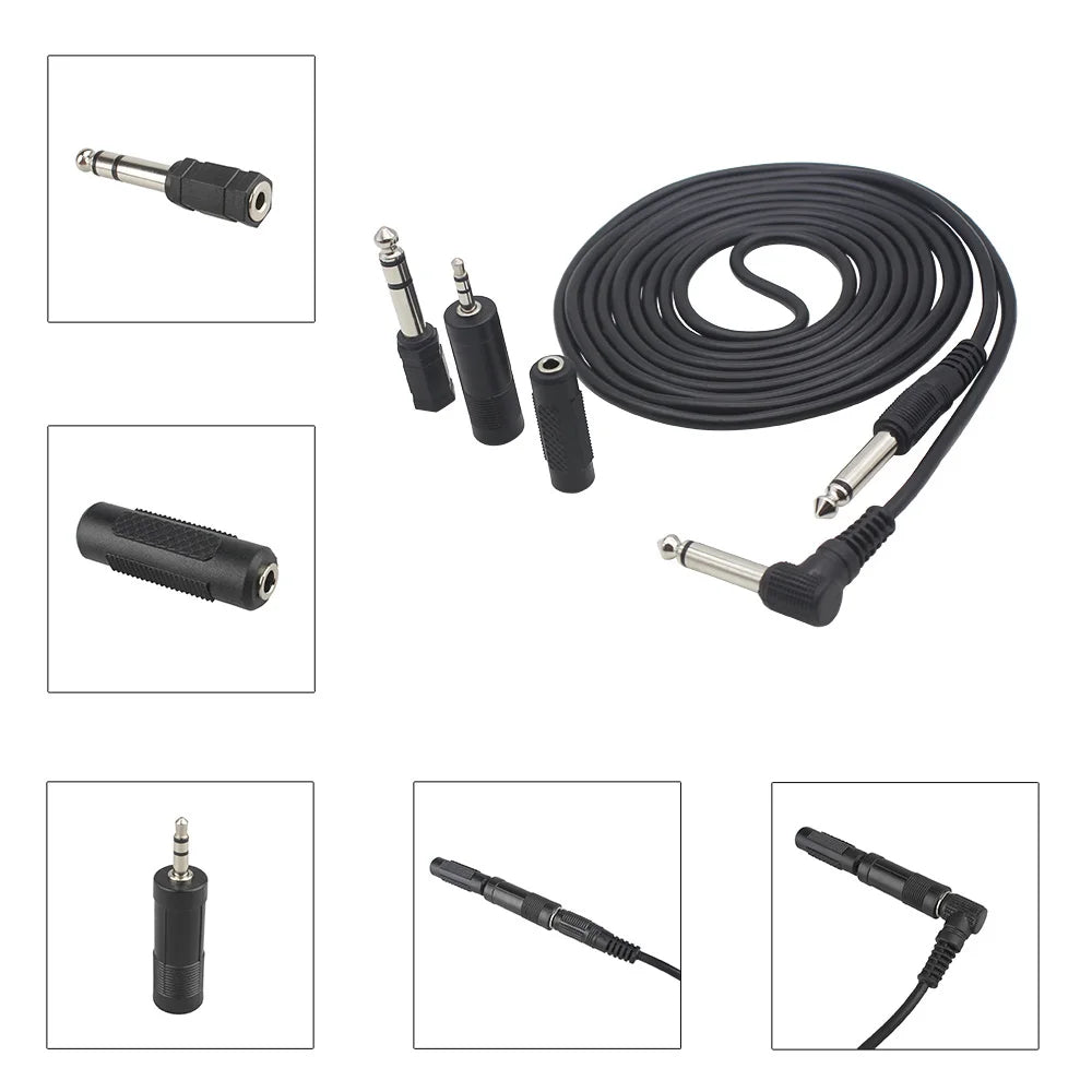 Guitar Cable 3m Connecting Cable 6.35mm 3.5mm Plugs