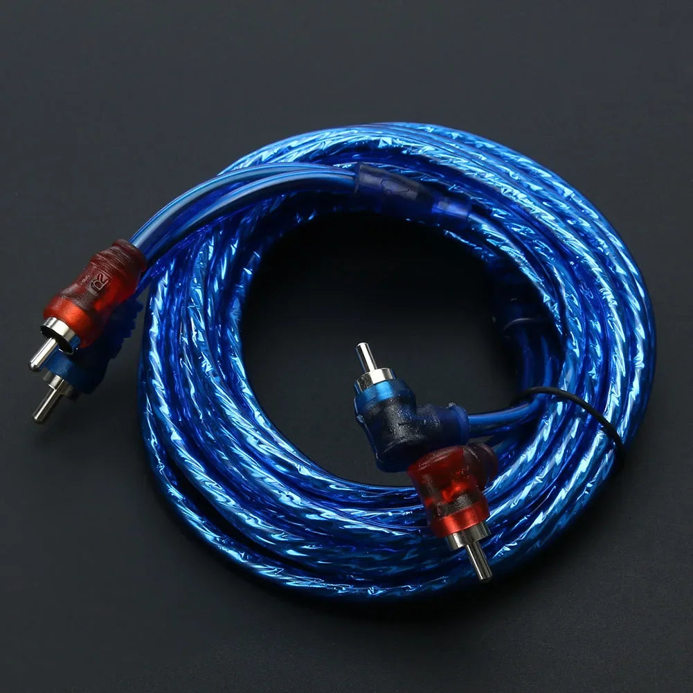 5M Amplifier Cable Installation Wiring RCA Copper Wire Vehicle Audio Cable Automotive Electronic Accessories