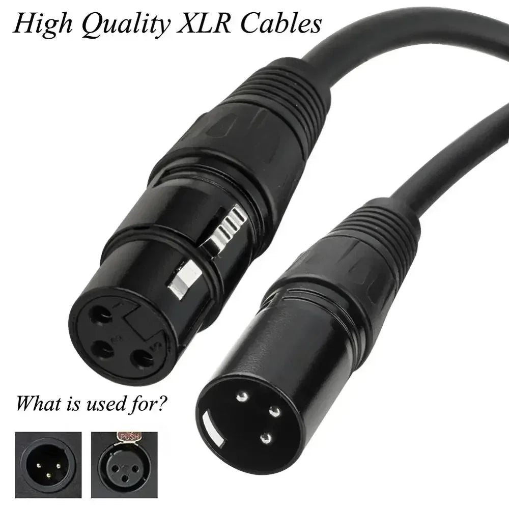 XLR 0.3m 0.5m 1m 1.5m 2m 3m 5m 8m 10m 15m 20m Shielded Audio Cable Male to Female/Male M/F Female to Female F/F